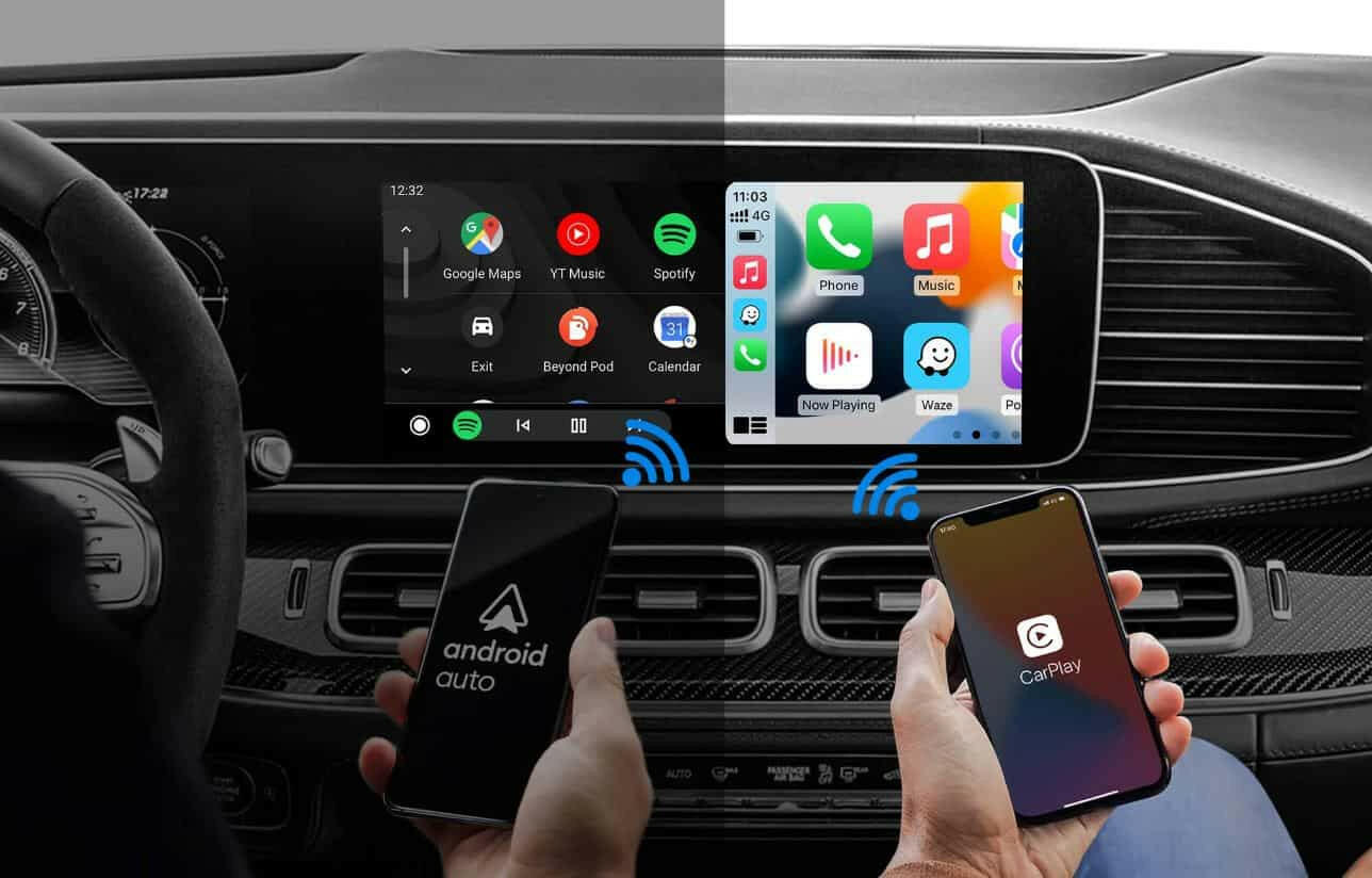 split screen with android auto and carplay